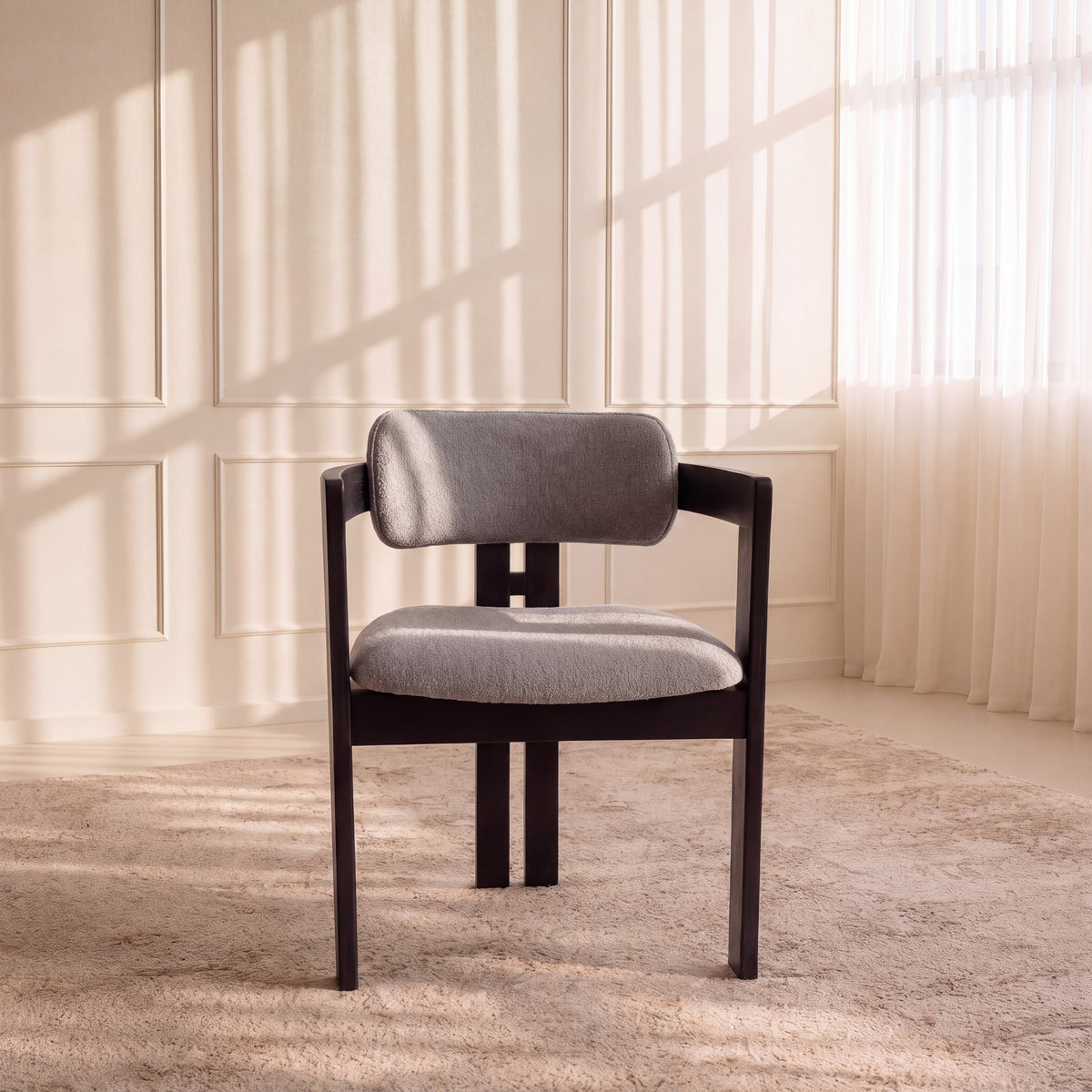 Grey teddy chair