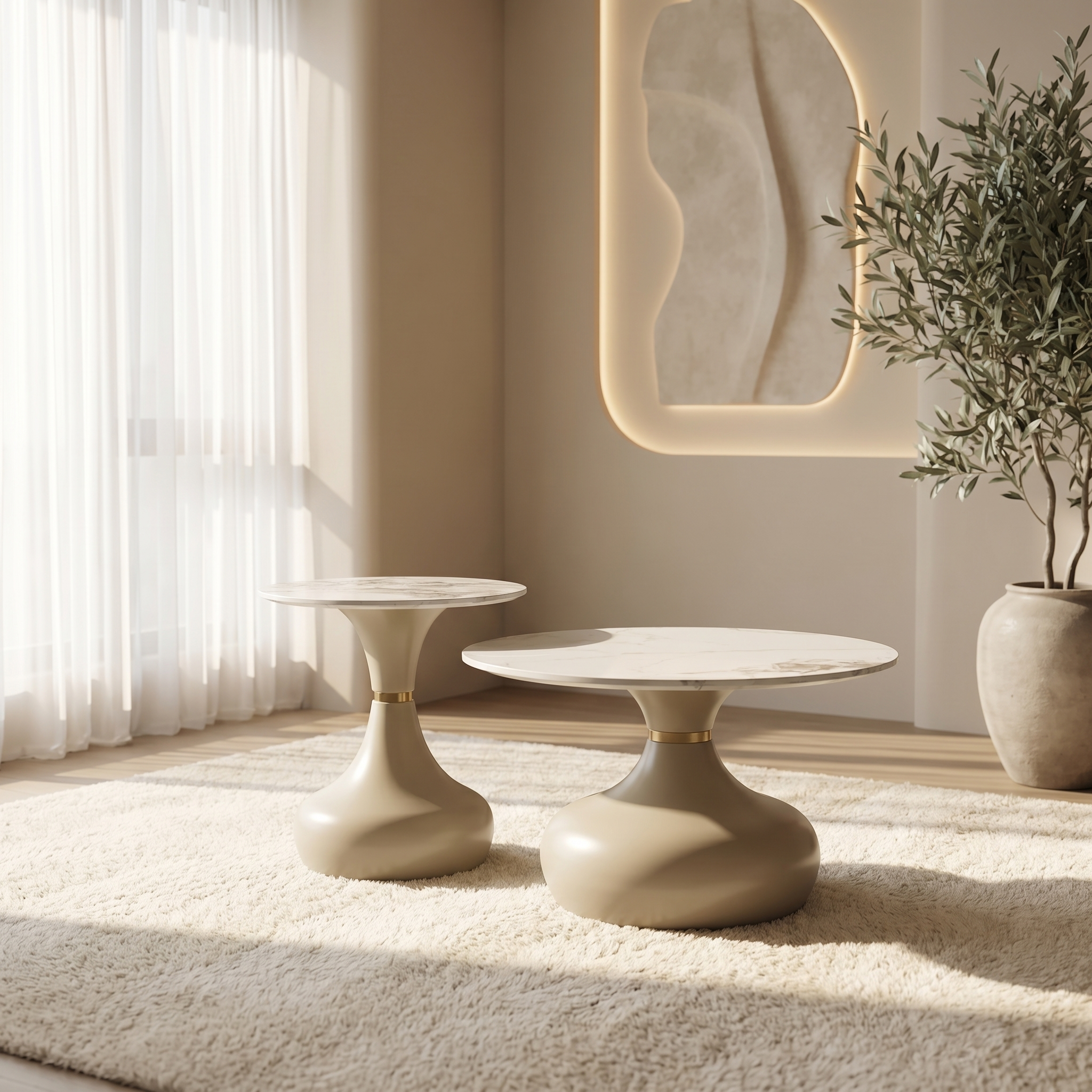 Beige Table Set