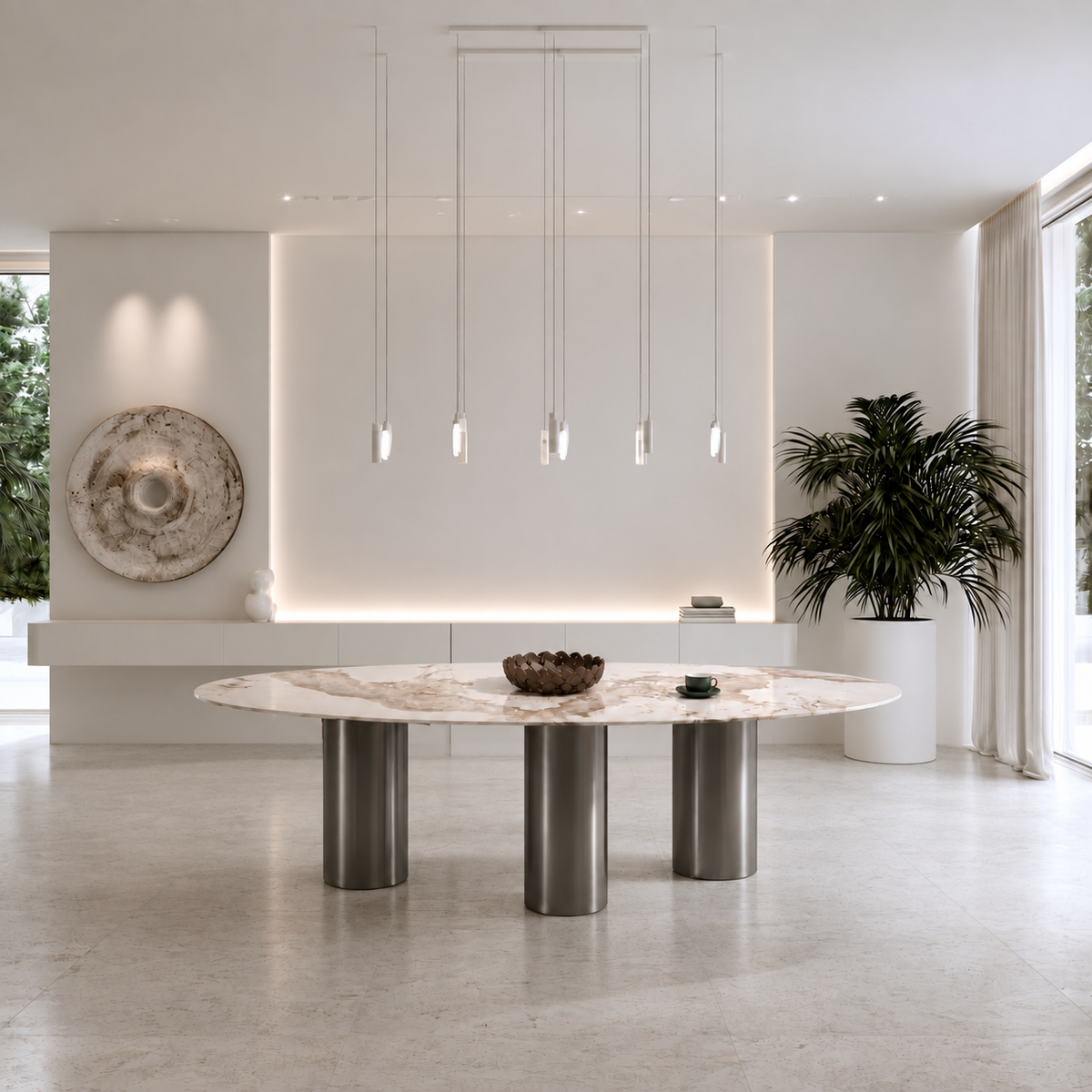 Dining tables Oval Pandora gray