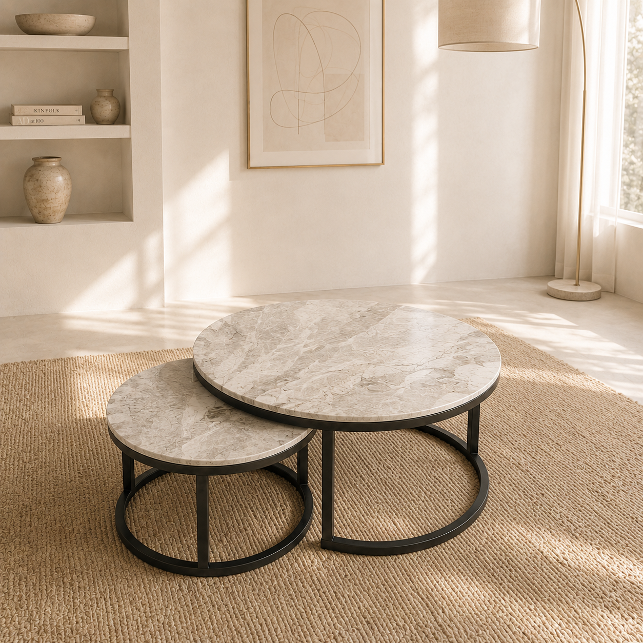 coffee table set Grey marble
