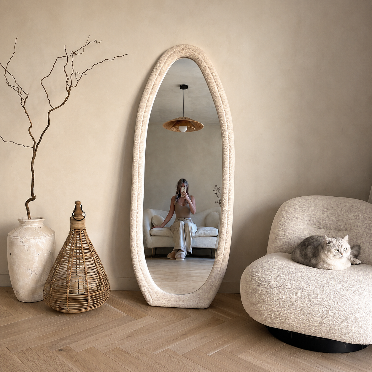 Boucle Full Length Mirror