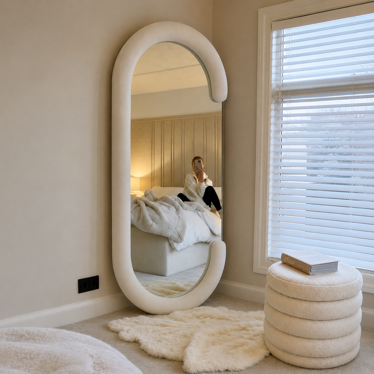 Velvet MDF Full Length Floor Mirror