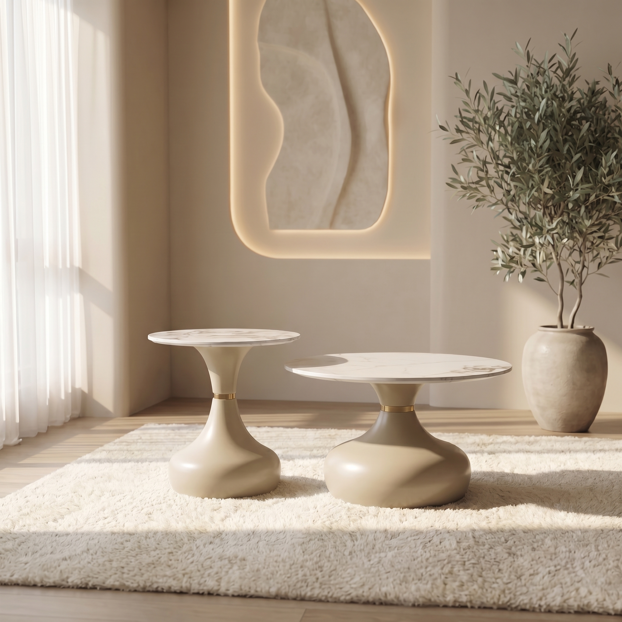 Beige Table Set