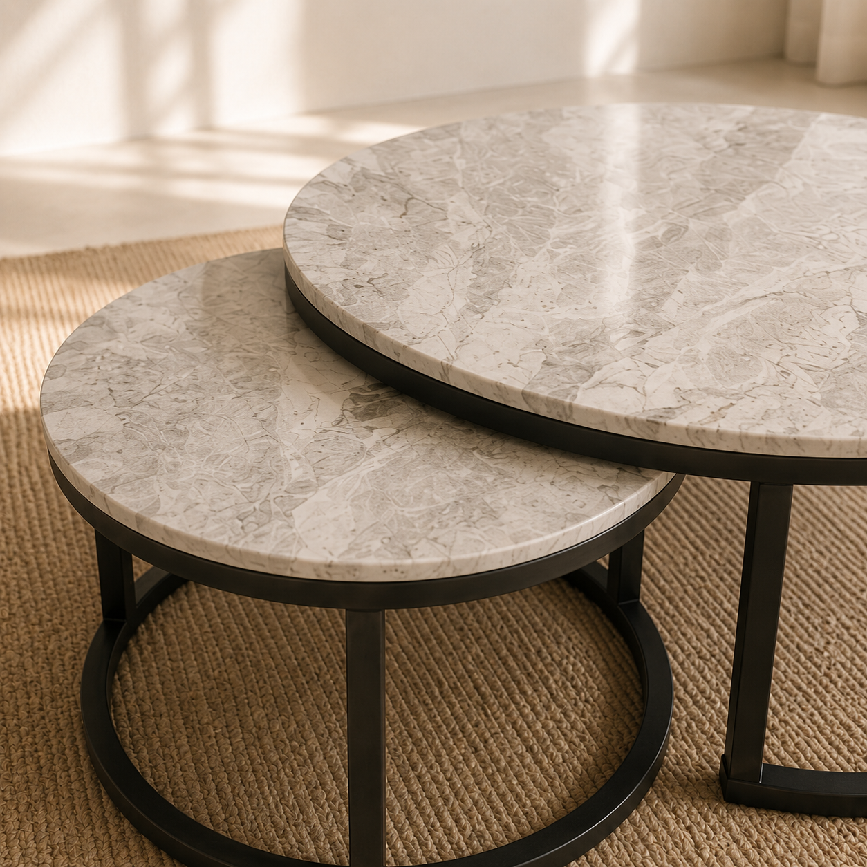 coffee table set Grey marble