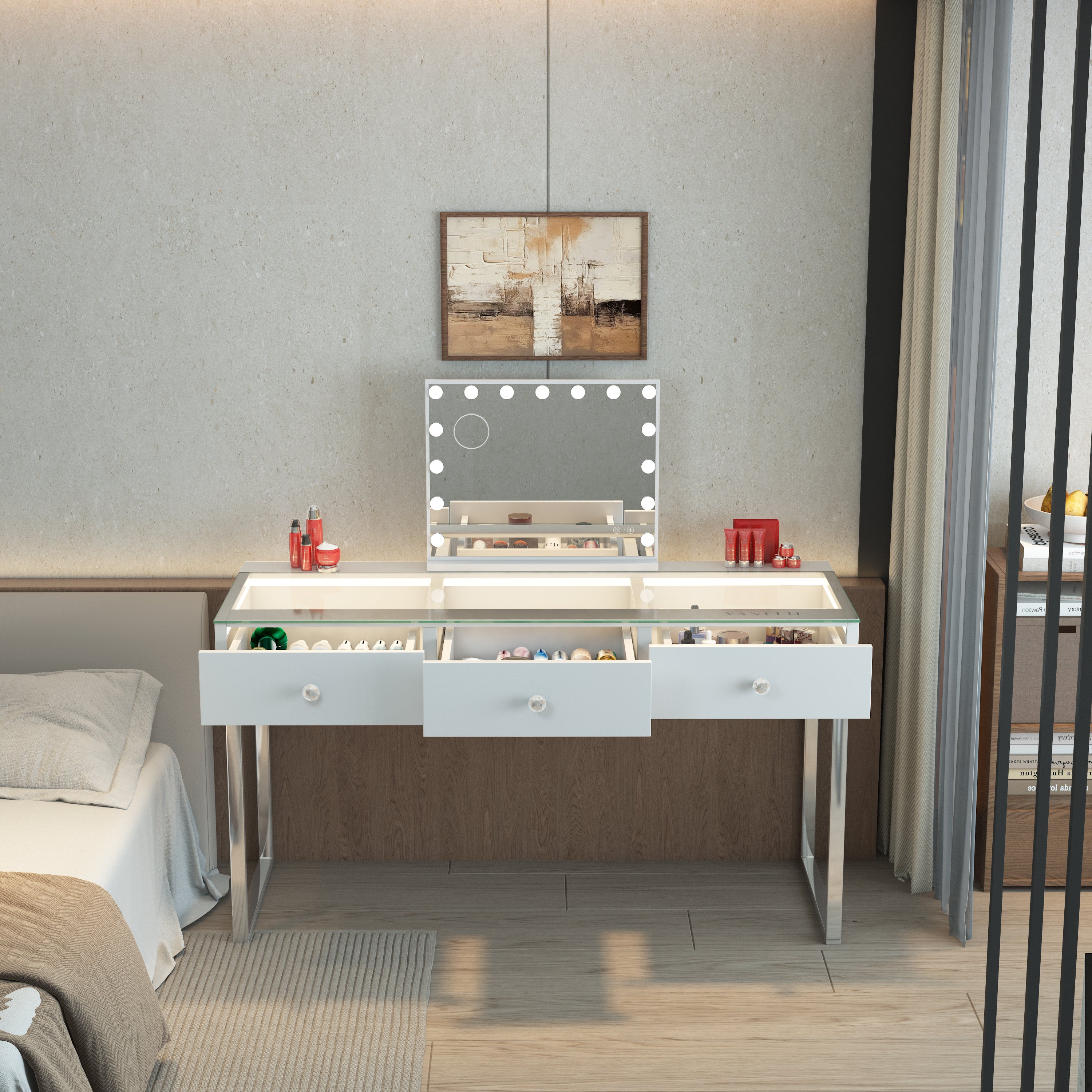 Vanitii Billie Vanity Desk Pro - 3 Draws