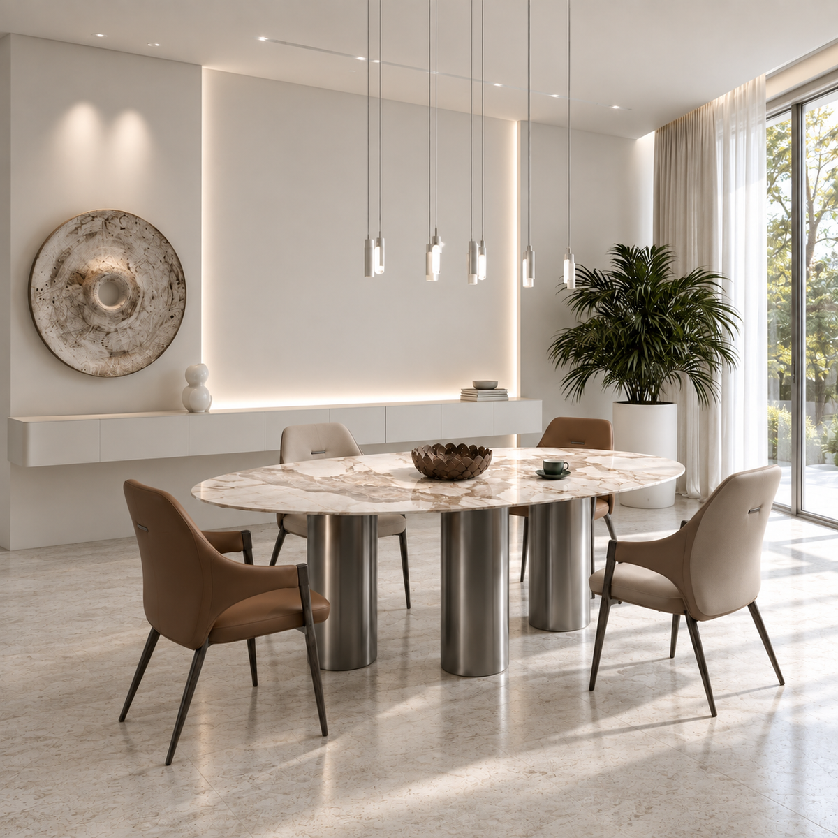 Dining tables Oval Pandora gray