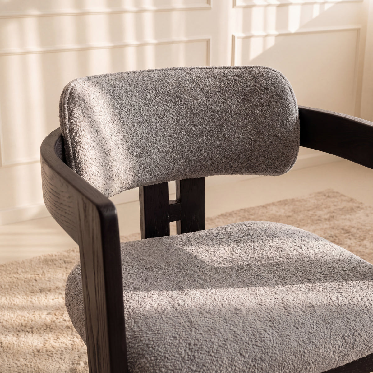 Grey teddy chair
