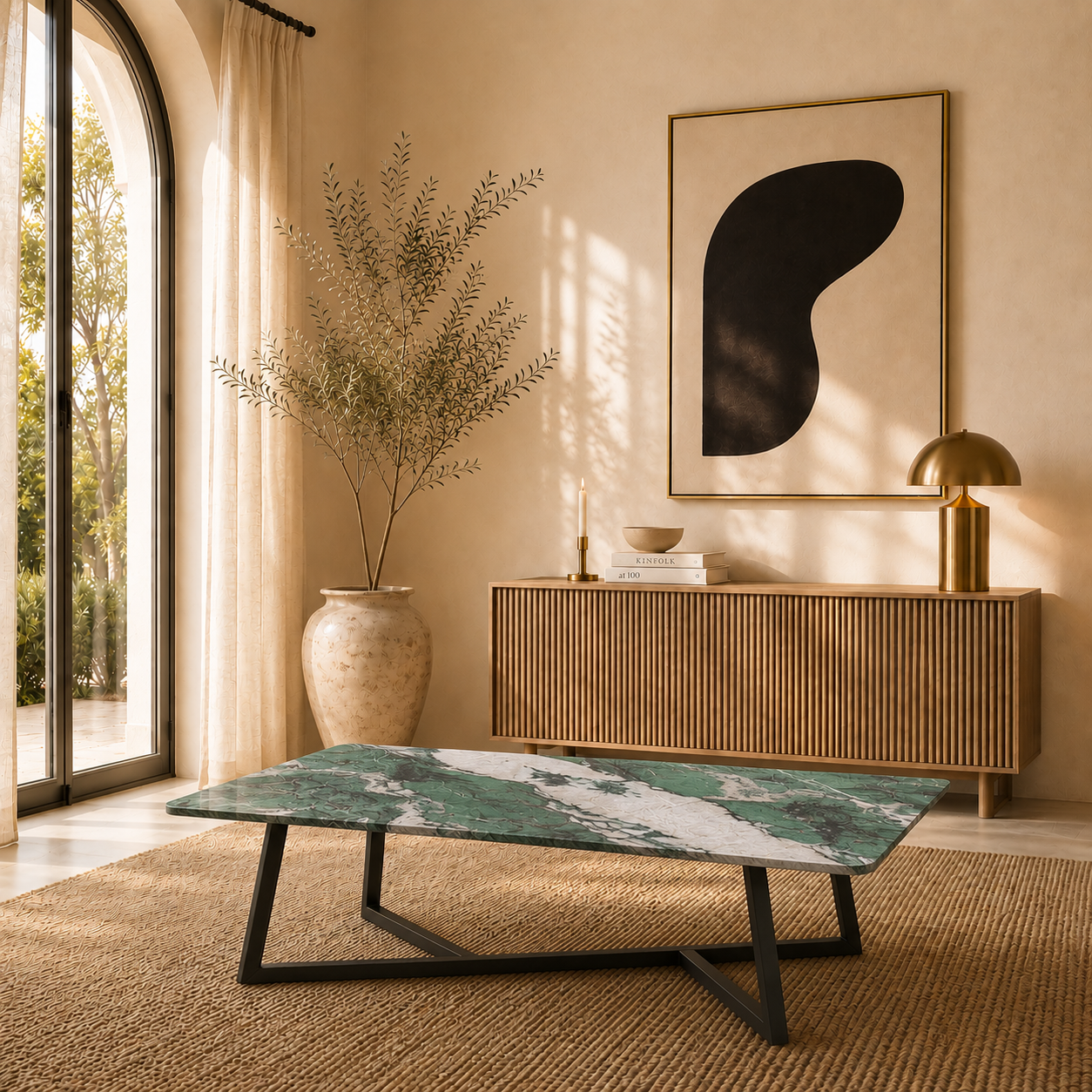 Coffee table zigzag Green