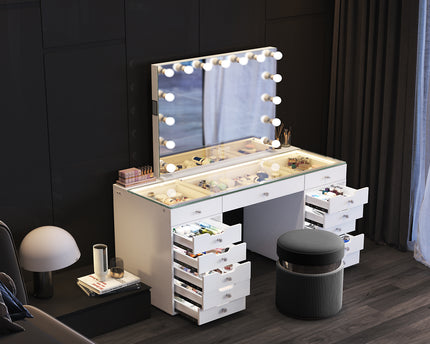 VANITII Marilyn Hollywood Vanity Mirror Pro Max - Table top Mirror with 15 Dimmable LED Bulbs