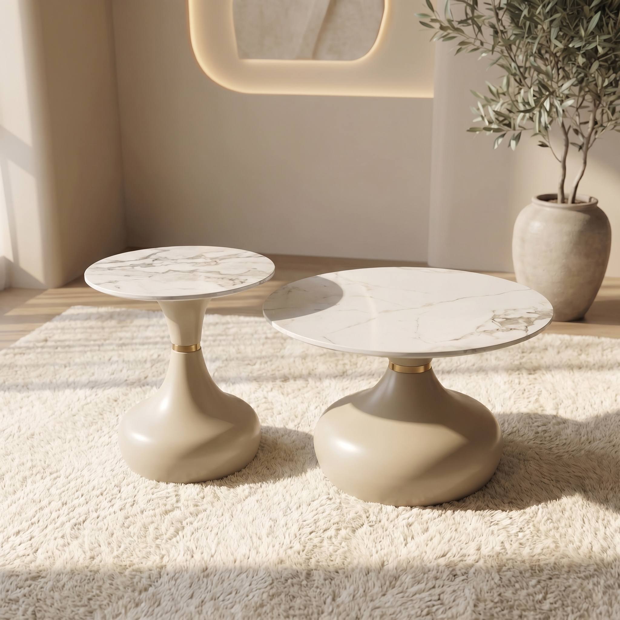 Beige Table Set
