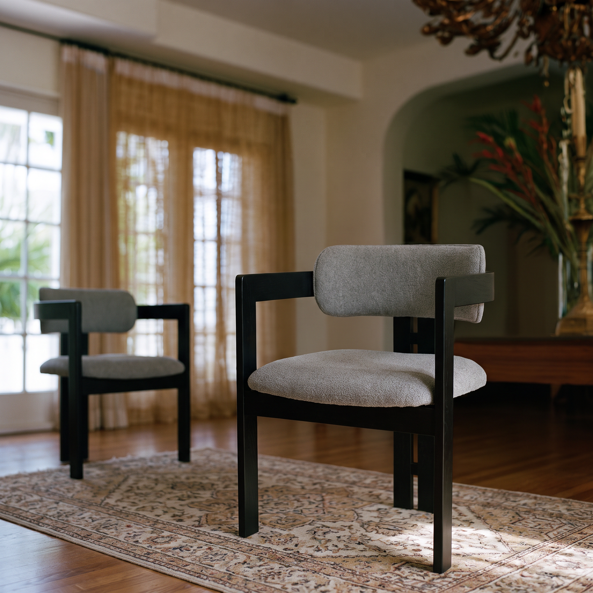 Grey teddy chair