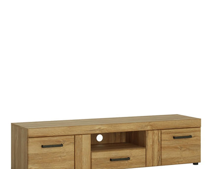 Cortina 2 Door 1 Drawer Wide TV Cabinet in Grandson Oak