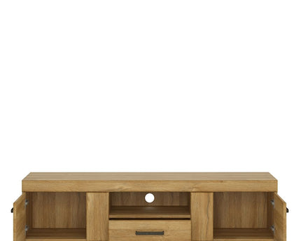 Cortina 2 Door 1 Drawer Wide TV Cabinet in Grandson Oak