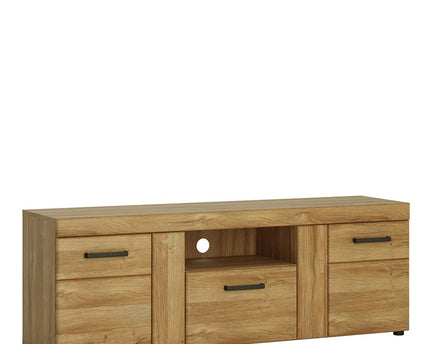 Cortina 2 Door 1 Drawer Tall TV Cabinet in Grandson Oak