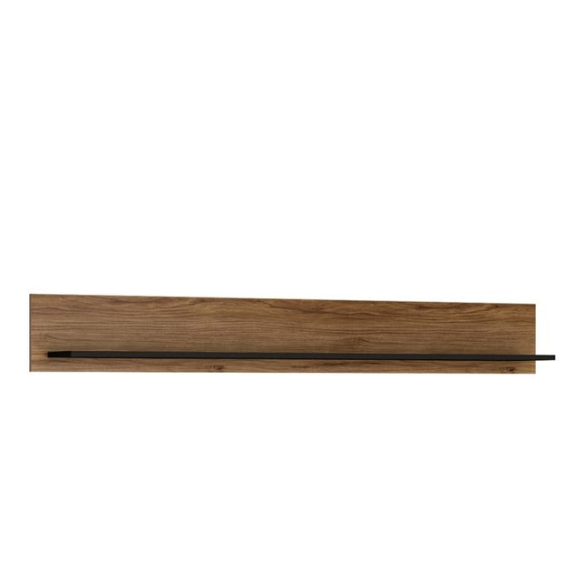 Brolo 167cm Wall Shelf with a Walnut and Dark Panel Finish