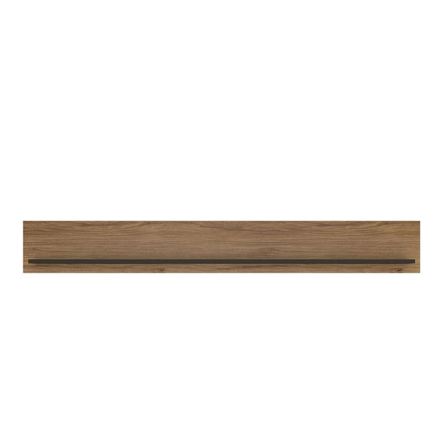 Brolo 167cm Wall Shelf with a Walnut and Dark Panel Finish