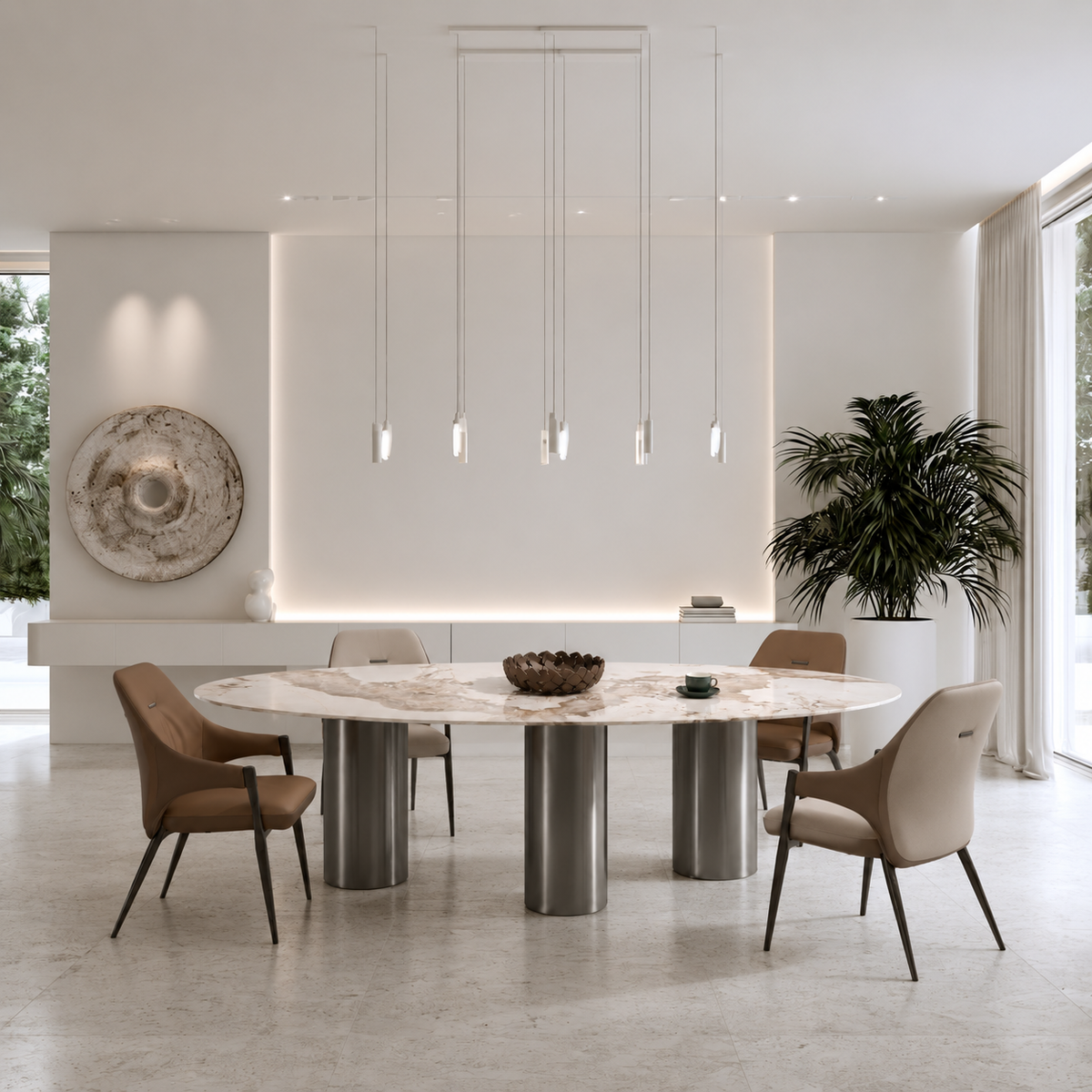 Dining tables Oval Pandora gray