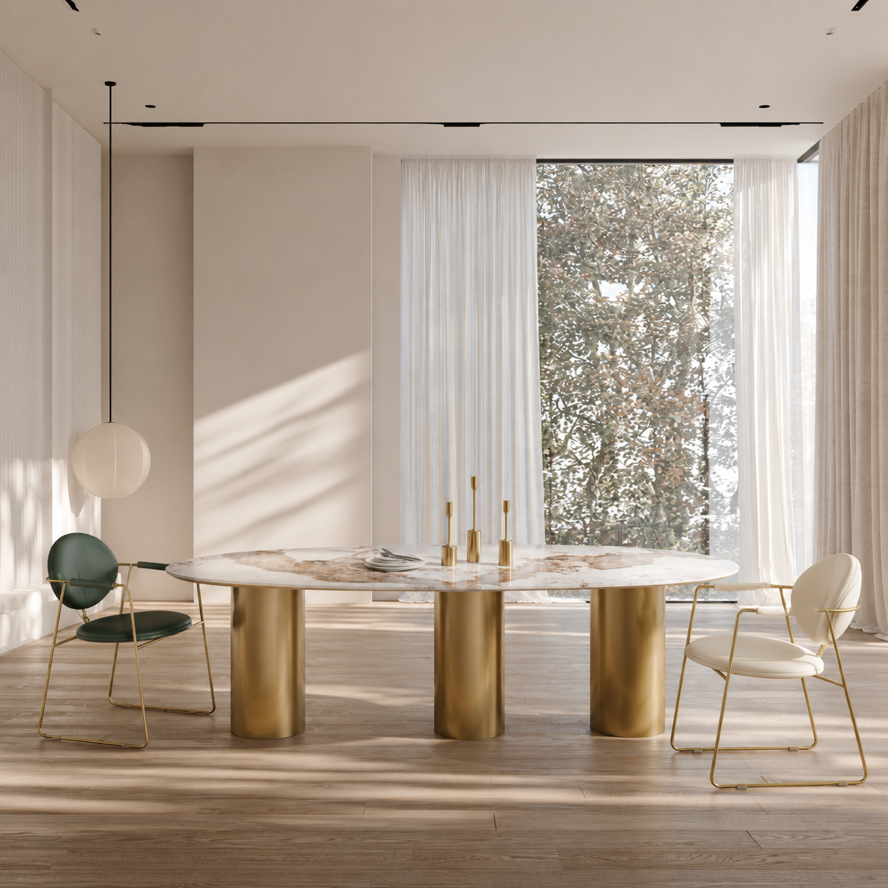 Dining tables Oval Pandora golden