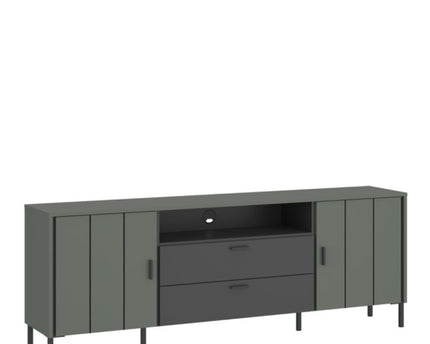 Arundel TV Cabinet 2 Door 2 Drawer 173cm wide 65cm High in Green/Grey