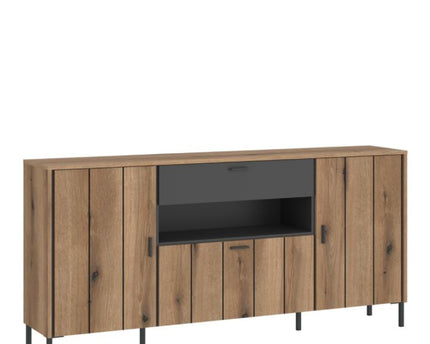 Arundel Sideboard 2 Door 1 Flap 1 Drawer in Oak/Grey