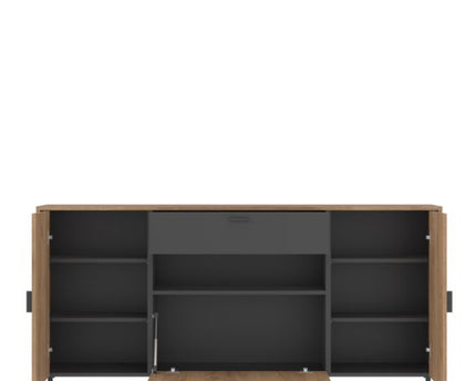 Arundel Sideboard 2 Door 1 Flap 1 Drawer in Oak/Grey