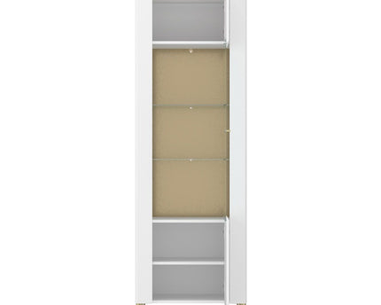 Lazio Vitrin 1 Door in Alpine White/White Gloss