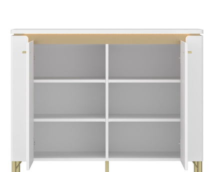 Lazio Sideboard 2 Door in Alpine White/White Gloss