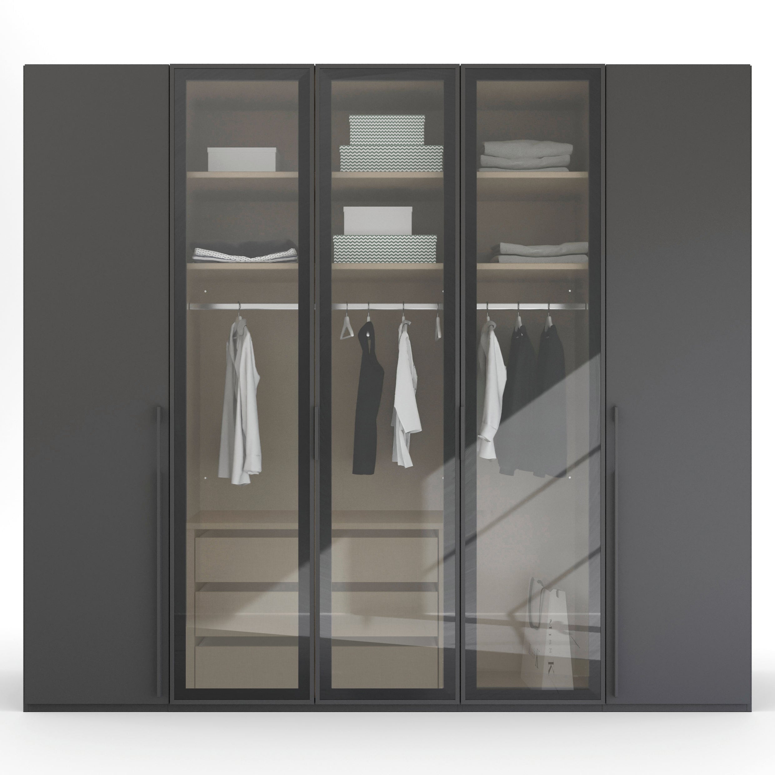 Rauch Skat Shine 5 Door Hinged Wardrobe