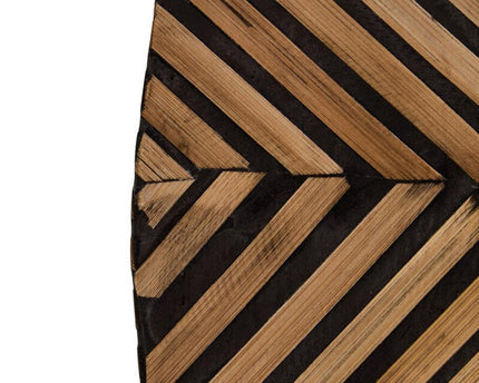 Bambusa Bamboo Inlay Round Wall Mirror