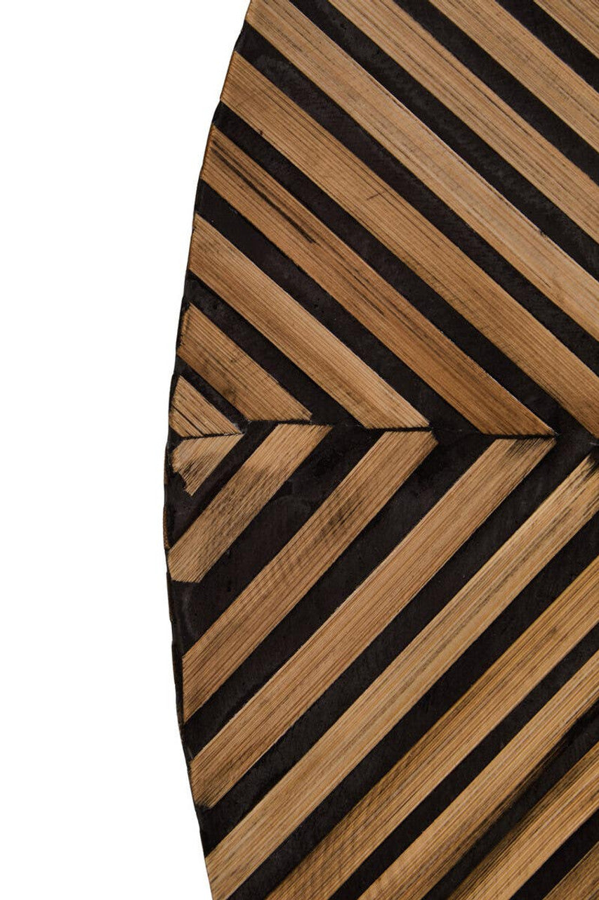 Bambusa Bamboo Inlay Round Wall Mirror