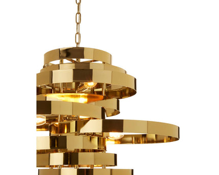 Alana 5 Bulb Gold Finish Pendant Lamp