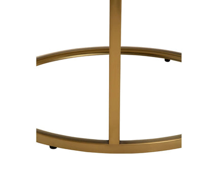 Alana Set of 2 Gold and Black Round Nesting Coffee Tables