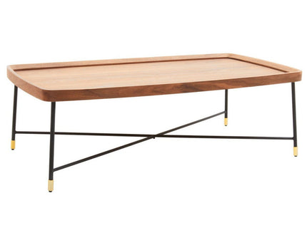 Doha Coffee Table With Cross Metal Legs