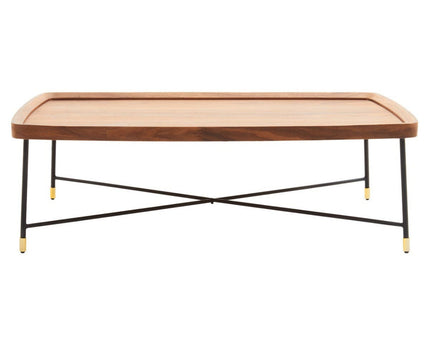 Doha Coffee Table With Cross Metal Legs