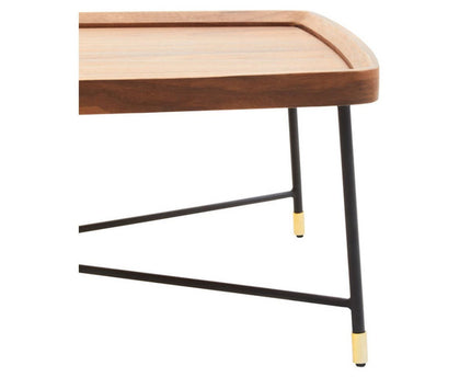 Doha Coffee Table With Cross Metal Legs