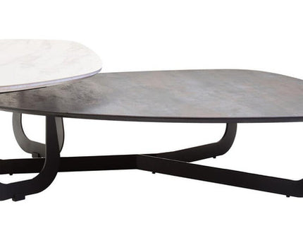 Imperia 2 Tier Large Asymmetrical Ceramic Coffee Table