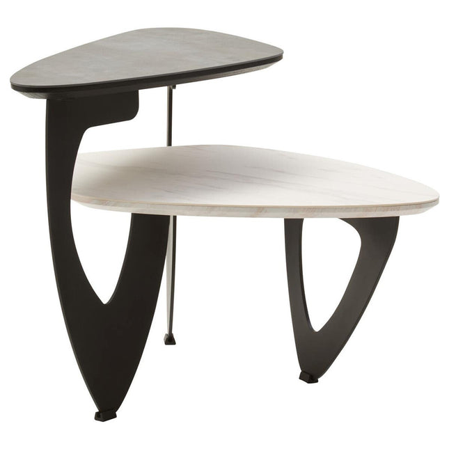 Imperia 2 Tier Small Asymmetrical Ceramic Coffee Table