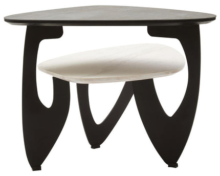 Imperia 2 Tier Small Asymmetrical Ceramic Coffee Table