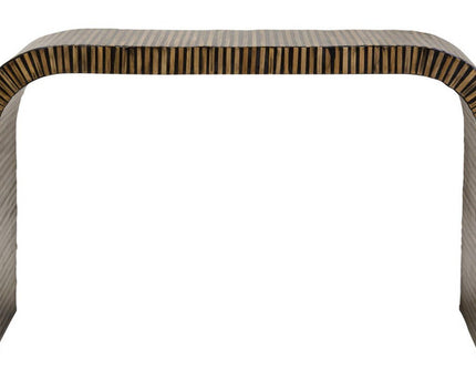 Bambusa Bamboo Inlay Curved Console Table