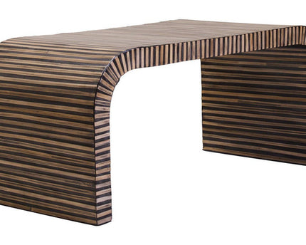 Bambusa Bamboo Inlay Curved Coffee Table