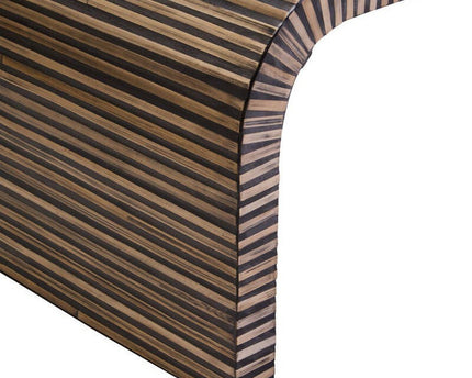 Bambusa Bamboo Inlay Curved Coffee Table