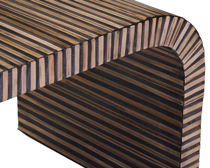 Bambusa Bamboo Inlay Curved Coffee Table