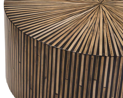 Bambusa Bamboo Inlay Round Coffee Table