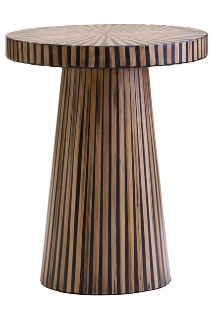 Bambusa Bamboo Inlay Round Side Table