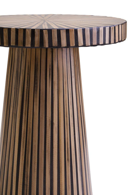 Bambusa Bamboo Inlay Round Side Table
