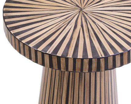 Bambusa Bamboo Inlay Round Side Table