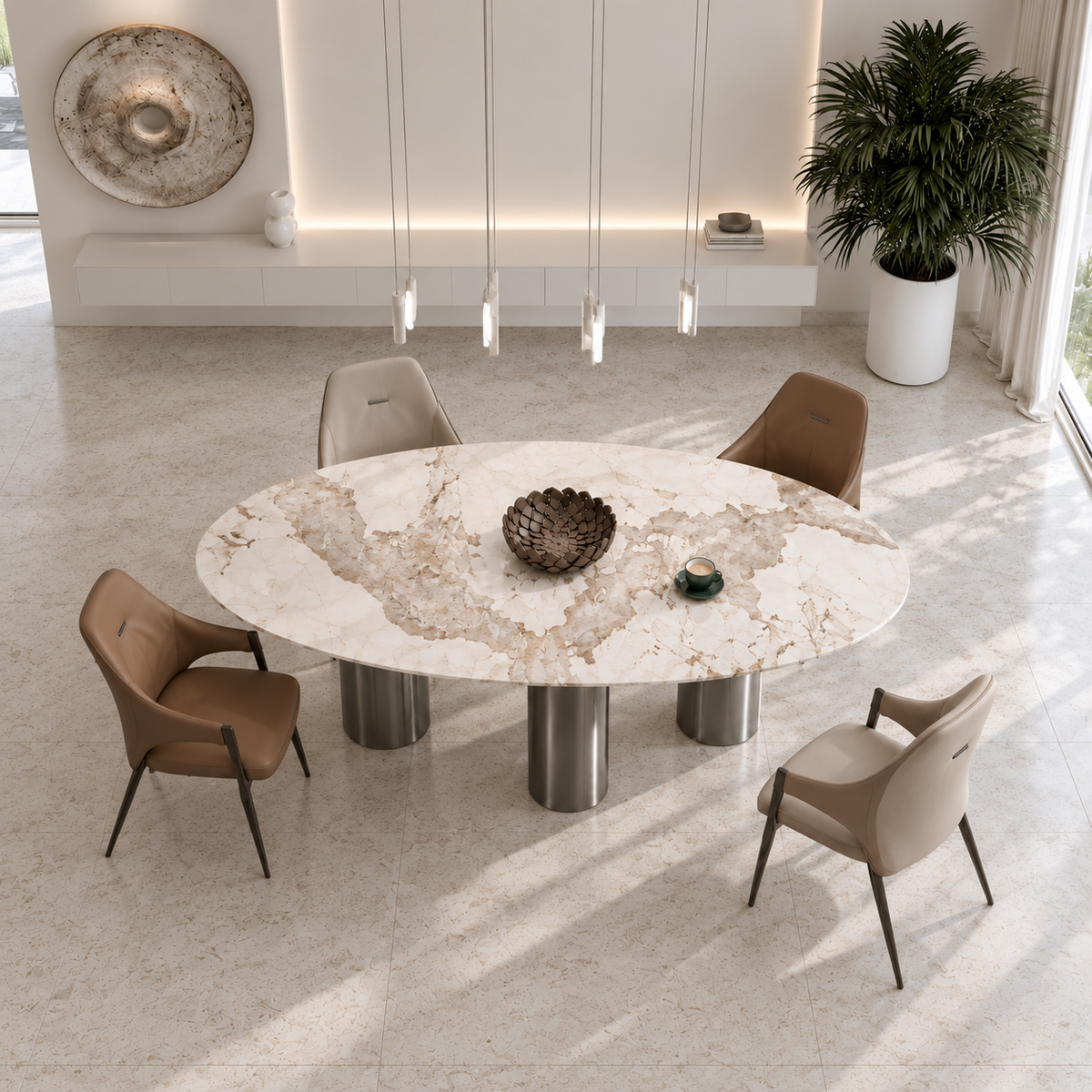 Dining tables Oval Pandora gray