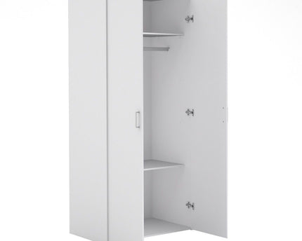 Space Package - Bedside 1 Drawer + Chest of 3 Drawers + Wardrobe with 2 doors + 1 drawer in White