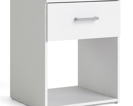 Space Package - Bedside 1 Drawer + Chest of 3 Drawers + Wardrobe with 2 doors + 1 drawer in White