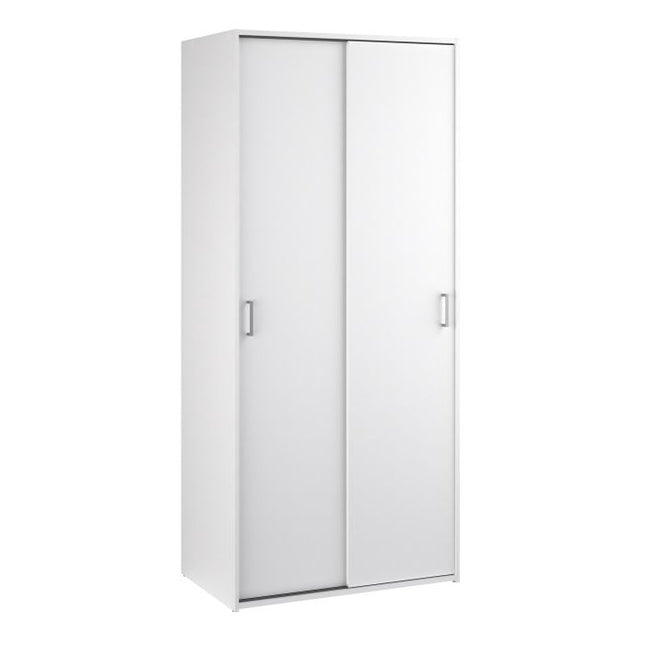 Space Wardrobe 2 Sliding Doors in White 1750